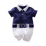 Load image into Gallery viewer, Summer Short Sleeve Baby Gentleman Romper
