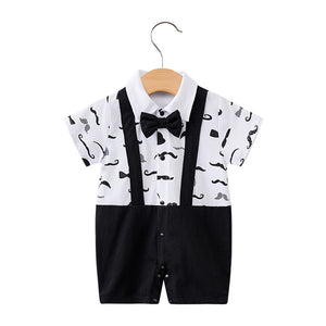 Summer Short Sleeve Baby Gentleman Romper