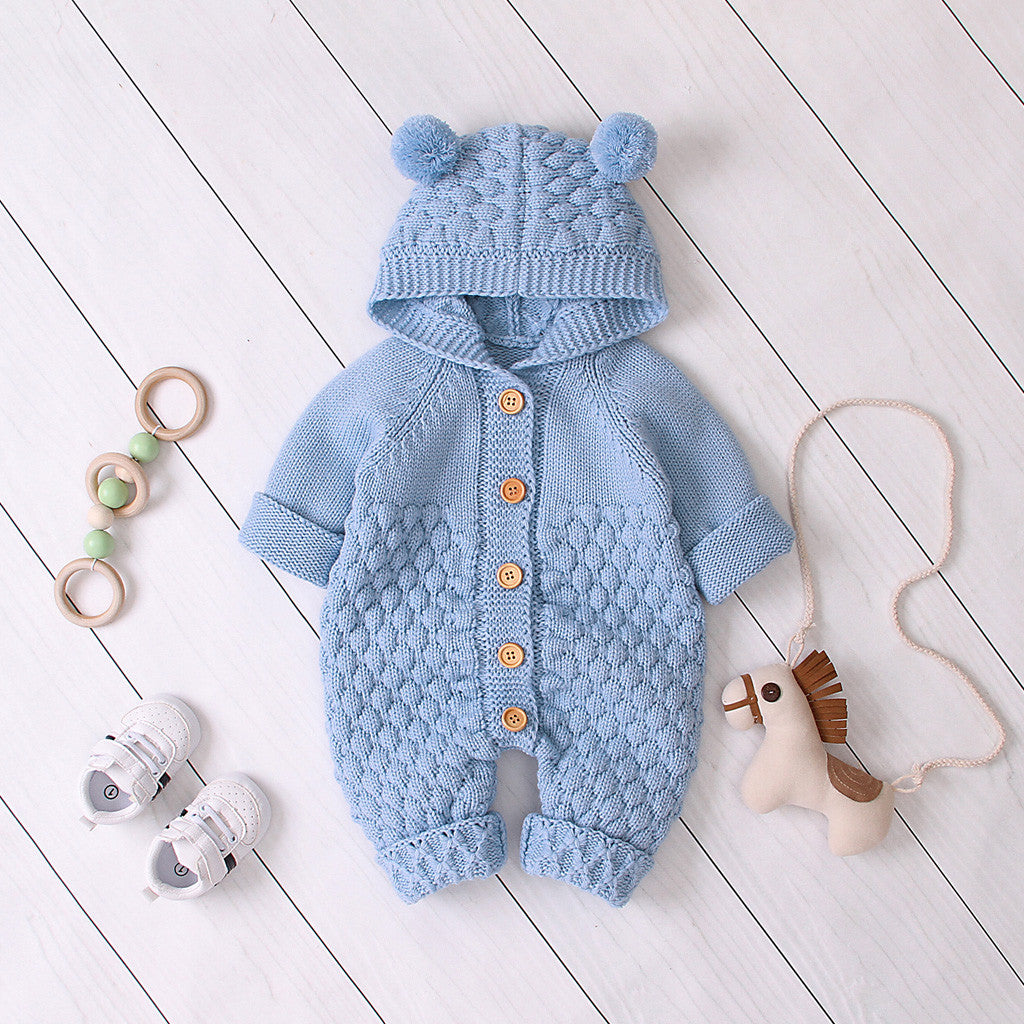 Three-Dimensional Fur Ball Children's Jumpsuit