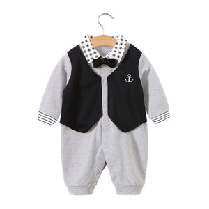 Children's Gentlemanly Suit Romper