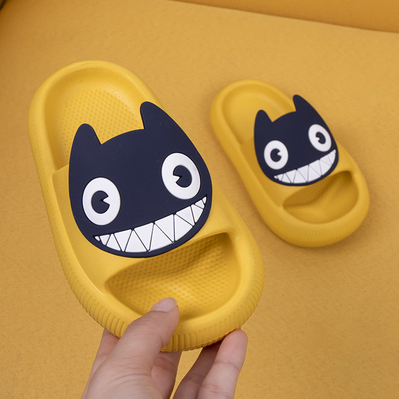 Big-Eyed Black Cat Cartoon Baby Sandals