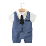 Load image into Gallery viewer, Summer Short Sleeve Baby Gentleman Romper
