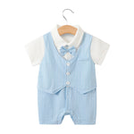 Load image into Gallery viewer, Summer Short Sleeve Baby Gentleman Romper
