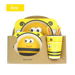 Load image into Gallery viewer, Children Bamboo Fiber Tableware Set (5pcs)
