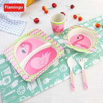 Load image into Gallery viewer, Children Bamboo Fiber Tableware Set (5pcs)
