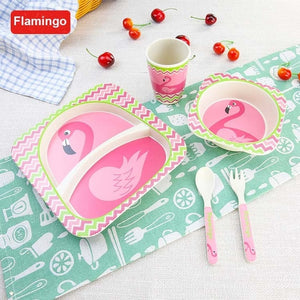 Children Bamboo Fiber Tableware Set (5pcs)