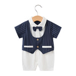 Load image into Gallery viewer, Summer Short Sleeve Baby Gentleman Romper
