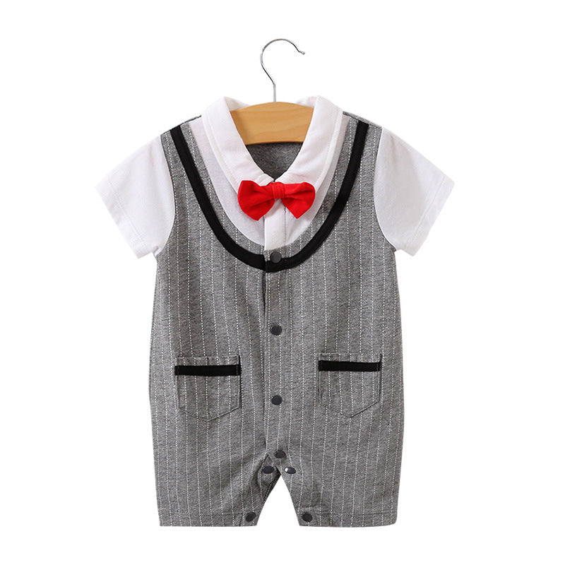 Summer Short Sleeve Baby Gentleman Romper