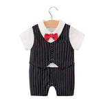 Load image into Gallery viewer, Summer Short Sleeve Baby Gentleman Romper
