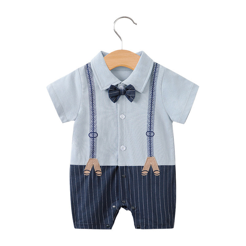 Summer Short Sleeve Baby Gentleman Romper