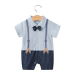 Load image into Gallery viewer, Summer Short Sleeve Baby Gentleman Romper
