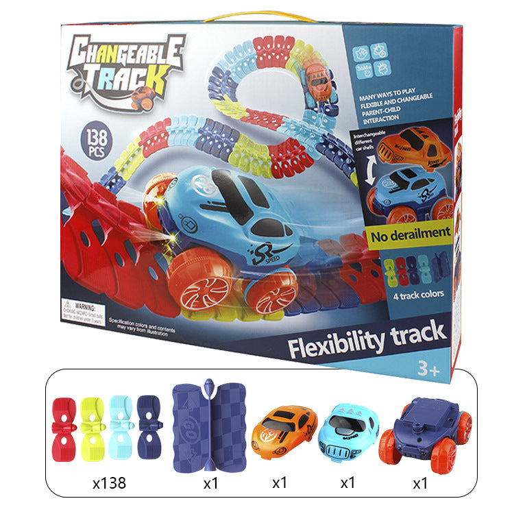 Children's Educational Train Assembled Car Track