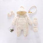 Load image into Gallery viewer, Thickened Newborn Baby Down Cotton Romper
