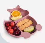 Load image into Gallery viewer, Squirrel Compartment Silicone Tableware Set
