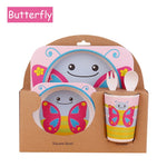 Load image into Gallery viewer, Children Bamboo Fiber Tableware Set (5pcs)
