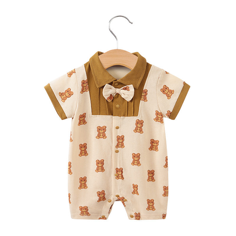 Summer Short Sleeve Baby Gentleman Romper