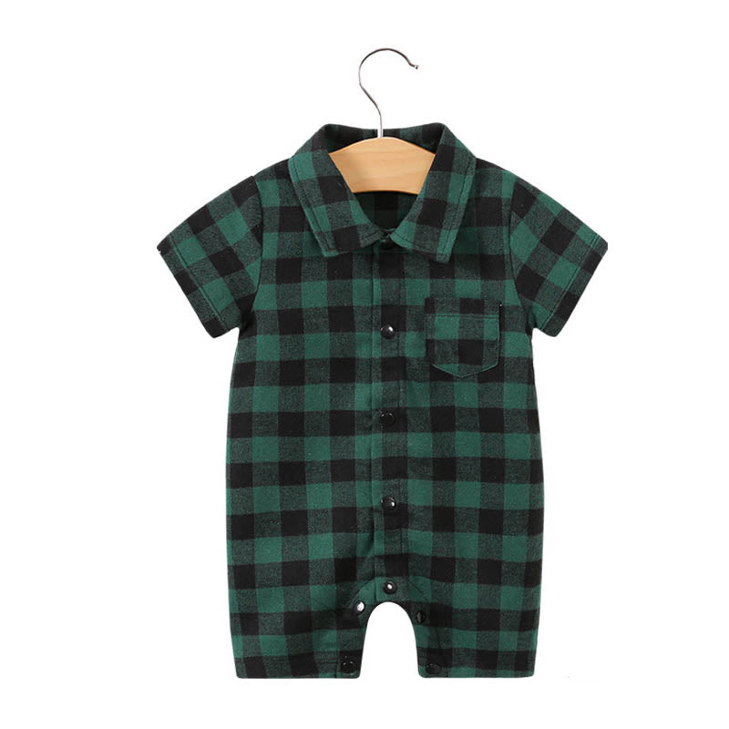 Summer Short Sleeve Baby Gentleman Romper