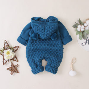 Three-Dimensional Fur Ball Children's Jumpsuit