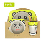 Load image into Gallery viewer, Children Bamboo Fiber Tableware Set (5pcs)
