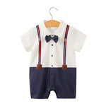 Load image into Gallery viewer, Summer Short Sleeve Baby Gentleman Romper
