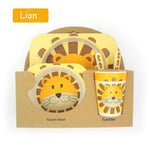 Load image into Gallery viewer, Children Bamboo Fiber Tableware Set (5pcs)
