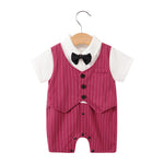 Load image into Gallery viewer, Summer Short Sleeve Baby Gentleman Romper
