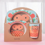 Load image into Gallery viewer, Children Bamboo Fiber Tableware Set (5pcs)
