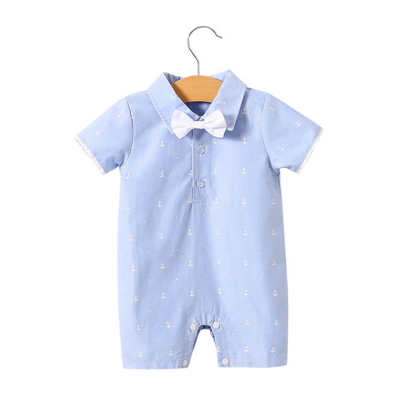 Summer Short Sleeve Baby Gentleman Romper