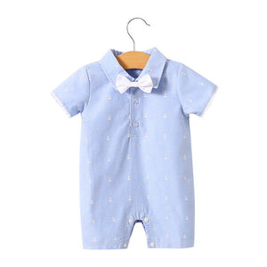 Summer Short Sleeve Baby Gentleman Romper