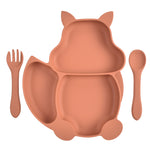 Load image into Gallery viewer, Squirrel Compartment Silicone Tableware Set
