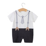 Load image into Gallery viewer, Summer Short Sleeve Baby Gentleman Romper
