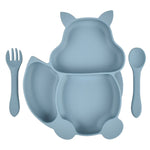 Load image into Gallery viewer, Squirrel Compartment Silicone Tableware Set
