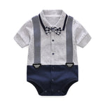 Load image into Gallery viewer, Summer Short Sleeve Baby Gentleman Romper
