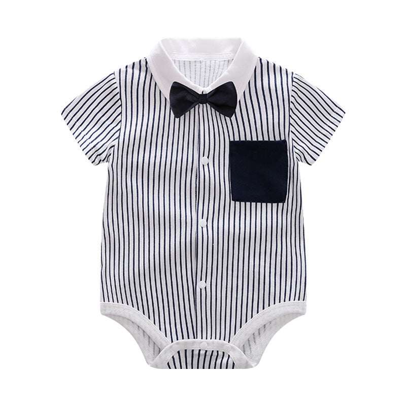 Summer Short Sleeve Baby Gentleman Romper