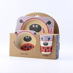 Load image into Gallery viewer, Children Bamboo Fiber Tableware Set (5pcs)
