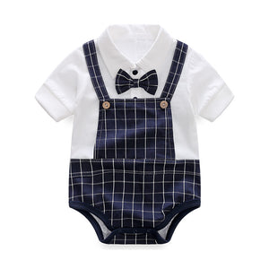 Summer Short Sleeve Baby Gentleman Romper