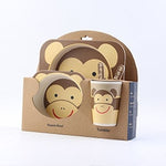 Load image into Gallery viewer, Children Bamboo Fiber Tableware Set (5pcs)
