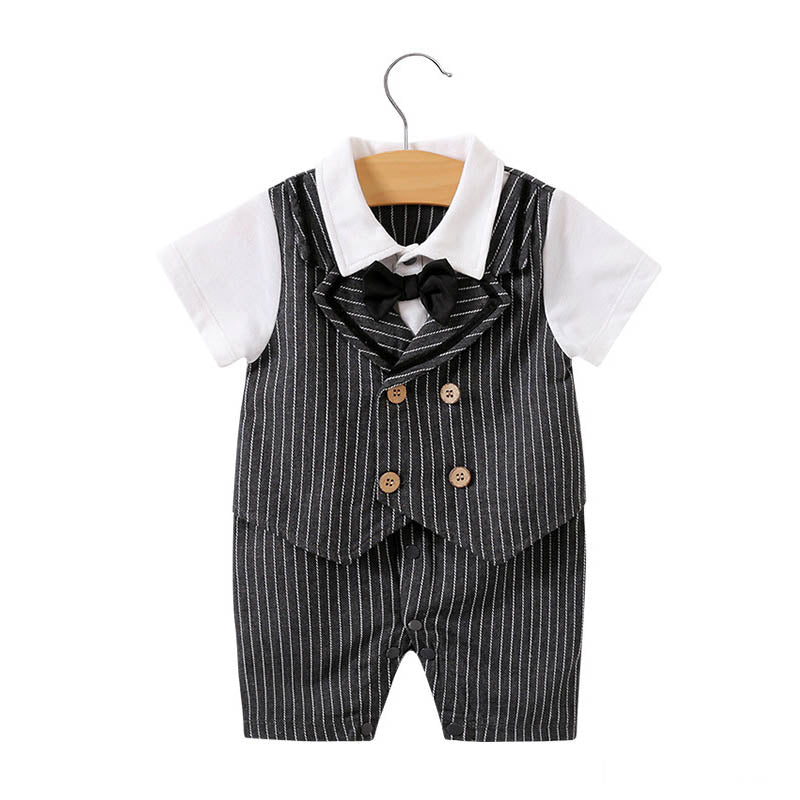 Summer Short Sleeve Baby Gentleman Romper