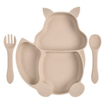 Load image into Gallery viewer, Squirrel Compartment Silicone Tableware Set
