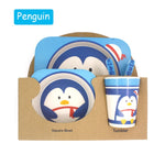 Load image into Gallery viewer, Children Bamboo Fiber Tableware Set (5pcs)
