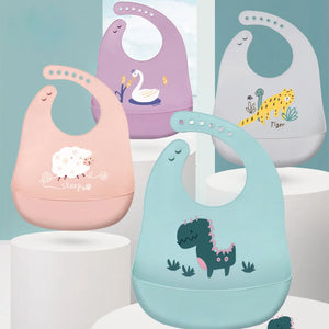 Cute Waterproof Silicone Baby Bibs