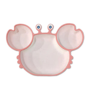 Cartoon Crab Silicone Tableware Set