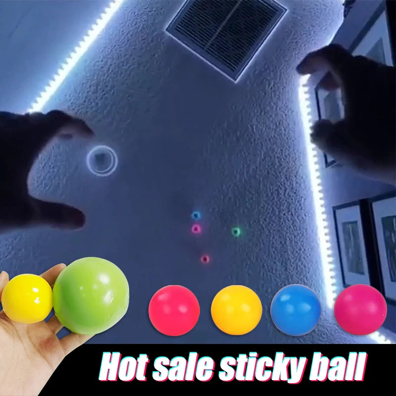 Stick-On Stress Relief Wall Balls